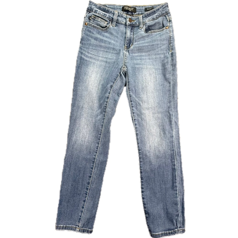 Judy‎ Blue Relaxed Fit Jeans Women 28 Blue Mid Rise Straight JB82102 DK
